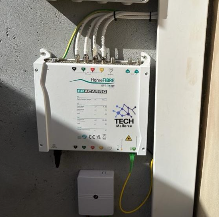 Instalación de antena satélite ví­a fibra óptica